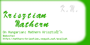 krisztian mathern business card